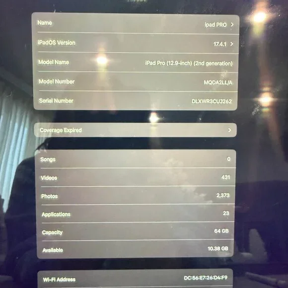 Apple iPad Pro 12.9-inch (2nd generation) A1670 64 GB, Wi-Fi, 12.9 in - Space... - Picture 5 of 7